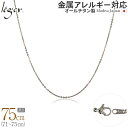 \ 最大1000円OFFクーポン / 純チタン ネックレス チェーン 75cm アズキ 小豆 1.1mm幅 ( チタン チェーンネックレス レディース メンズ ...