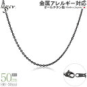 \11%OFFクーポン 7/1限定/ 純チタン ネックレス チェーン IPグレー 50cm アズキ 小豆 2mm幅 ( チタン チェーンネックレス レディース ...