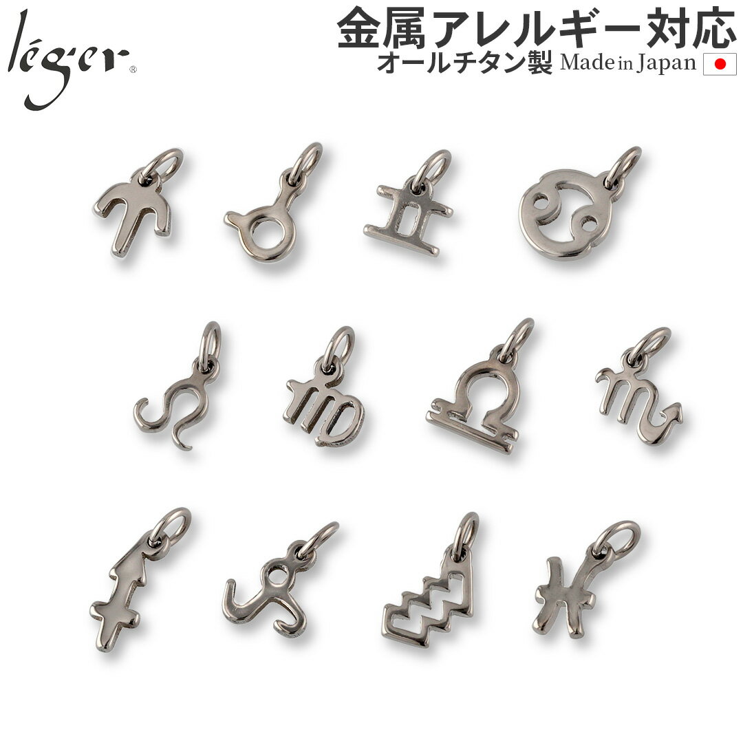 【 金属アレルギー対応 】 純チタン ペンダントトップ 星座 mini 十二星座 ( チタン 12星座 トップ ヘッド ペンダントヘッド ニッケルフリー ノンア...