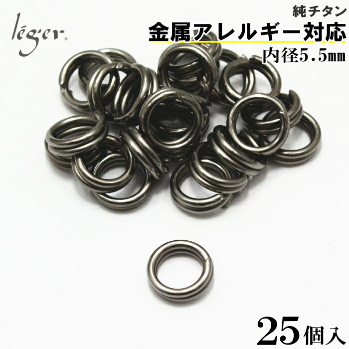 【 金属アレルギー対応 】 純チタン 二重丸カン 内径6.0mm 線径1.0mm 25個セット SS_5( 丸カン 丸環 マルカン まるかん チタン アクセサリーパーツ アクセサリー パーツ 手芸 ハンドメイド 金具 接続パーツ ピンパーツ 基礎金具 ビーズ資材 基本金具 基礎パーツ )