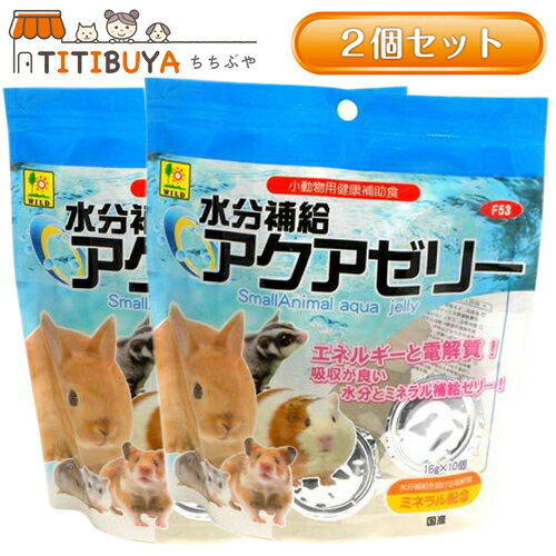 三晃商会 水分補給 アクアゼリー (16g×10ヶパック×2個セット) (ハムスター/うさぎ/モルモット/モモンガ/フェレット/チンチラ/デグー/小動物) 水分補給 《送料無料》 【三晃商会 SANKO】のサムネイル