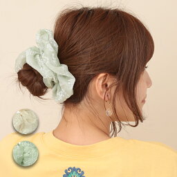 チチカカ シュシュ シュシュ ヘアゴム ヘアーアクセサリー レディース 春 夏 おしゃれ かわいい ボリューム 大きめ まとめ髪 シアー 透け感 ペイズリー柄 エスニック チチカカ TITICACA ／ シアーペイズリービッグシュシュ zksjcd8711