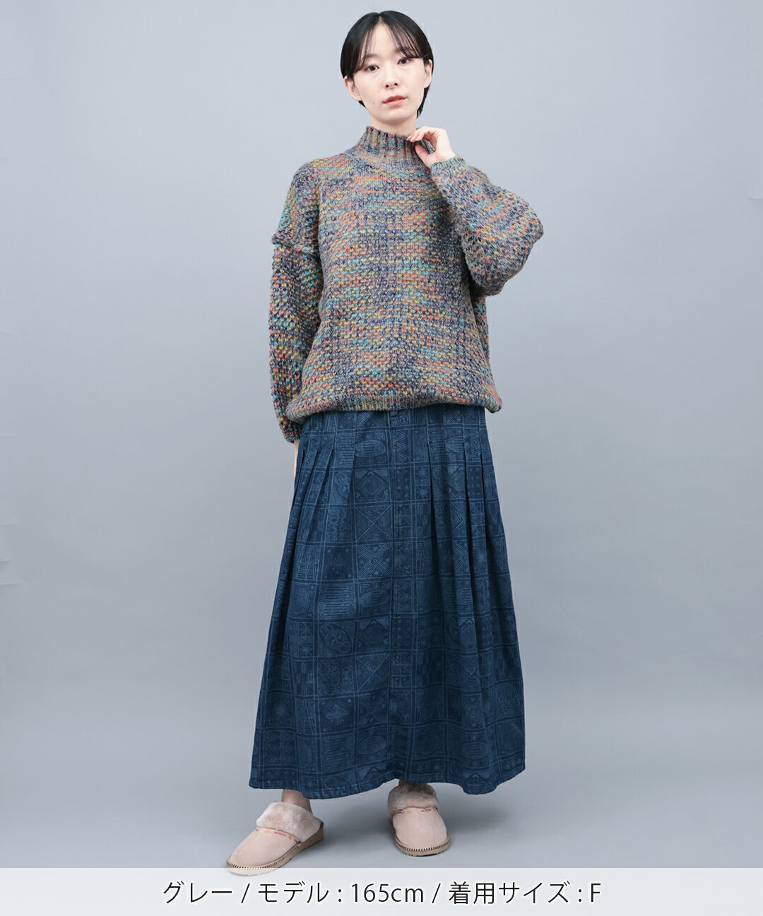 【SALE】メランジハイネックニットプルオーバ...の紹介画像2
