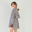 【店内全品20%OFFクーポン】9/11 1:59まで■マルチボーダーロングTシャツ【SEADRESS シードレス】