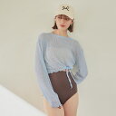 【店内全品20%OFFクーポン】8/11 1:59まで■トップス付サイドオープンデザインワンピース/水着【SEADRESS シードレス】