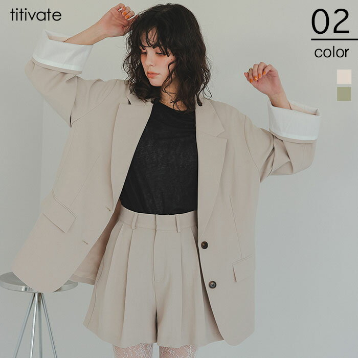 ワイドスリーブオーバージャケット アウター レディース ジャケット ワイドスリーブ ロールアップ トレンド 大人カジュアル ベーシック シンプル