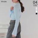 【店内全品20%OFFクーポン】7/11 1:59まで■麻タッチ袖シアーハイゲージニット トップス レディース ニット 長袖 ハイネック ボトルネック シアー ...