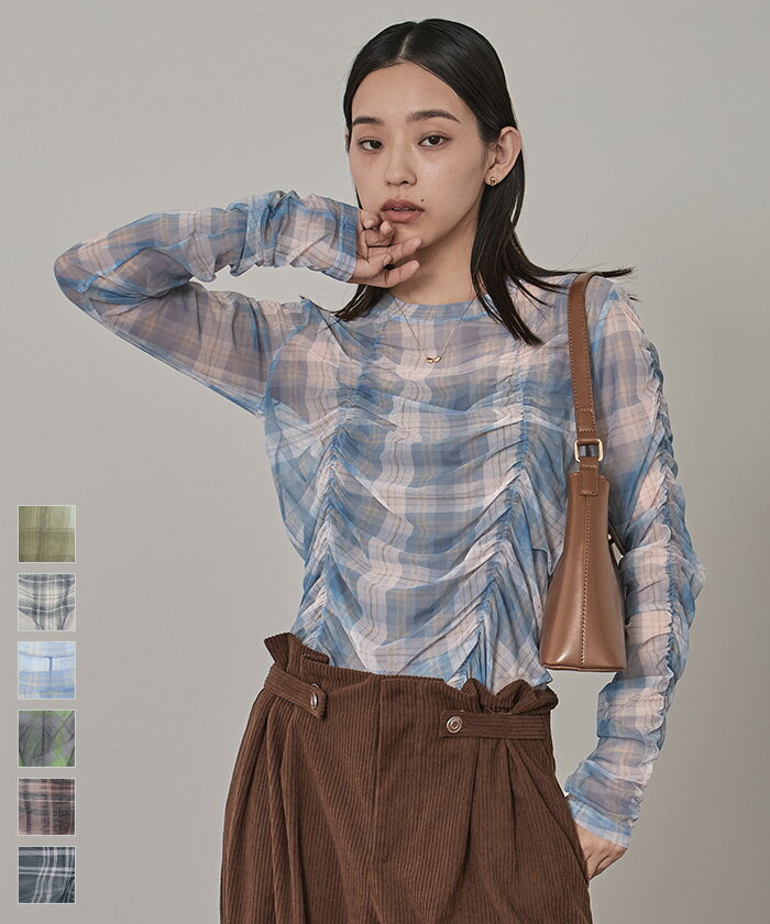 先着100名様【店内全品50％OFFクーポン】10/4 20時～■シャーリングシアートップス【miette ミエット】〔メール便可／70〕のサムネイル