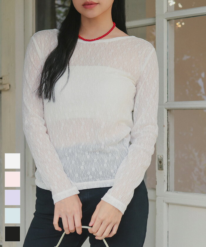Rakuten - 【店内全品20％OFFクーポン】5/16 1:59まで■前後2wayレーストップス【miette ミエット】〔メール便可／100〕