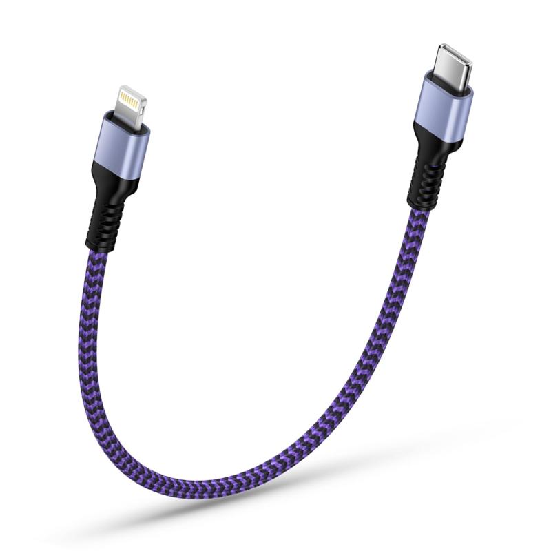 タイプc ライトニングケーブル 短い 0.3m usb-c to lightning iphone充電ケーブル PD対応 2急速充電 Type-c アイフォン 充電ケーブル ナイロン編み 断線防止 高速データ転送 超高耐久 iPhone14/13/12