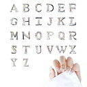 ネイルパーツ イニシャル A-Z 26文字 イニシャル パーツ ネイル 立体 アルファベット DIY 手作り 英語 可愛い ジルコン アクセサリーパーツ 小さい ラインストーン キラキラ (26文字セッ