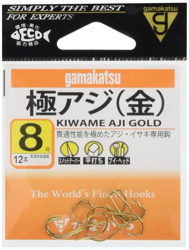 乐天商城 - がまかつ(Gamakatsu) 極(キワメ)アジ フック 金 釣り針 各種