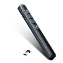 ワイヤレスパワーポイントプレゼンで説明がしやすいシンプル機能 コンパクトパワーポイント リモコン充電式 リモートコントロールハイパーリンク操作 PowerPoint、Keynote、Google等対応 収納