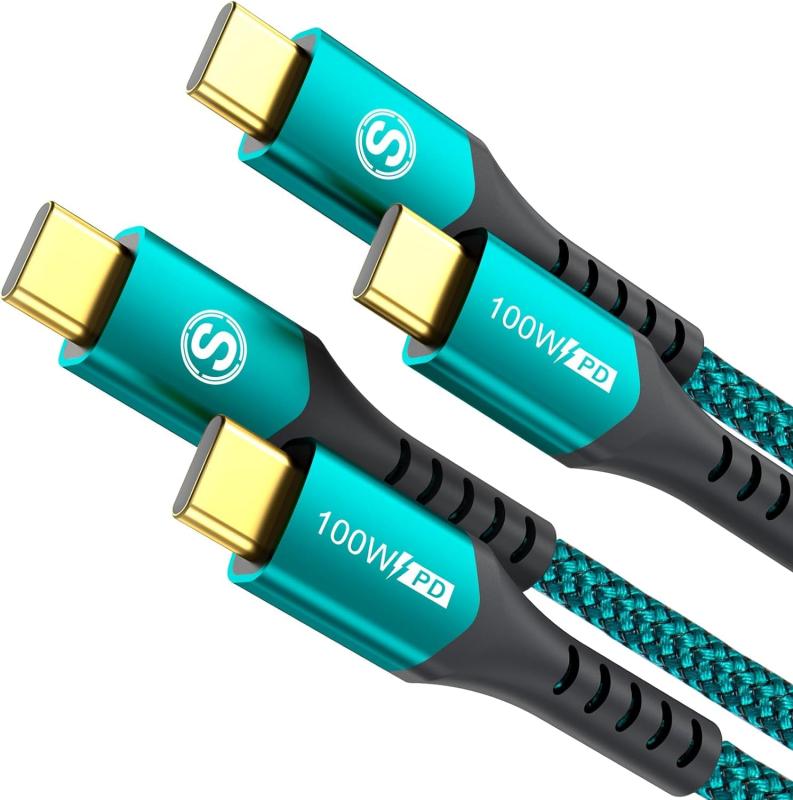 USB Type C ケーブル2本タイフc ケーブルPD&amp; QC3.2対応 100W急速充電USB C-Cけーぶる たいふc usb cけーぶる iPhone 16 15 Pro Max,MacBook Pro/Air iPad Pro、Sams