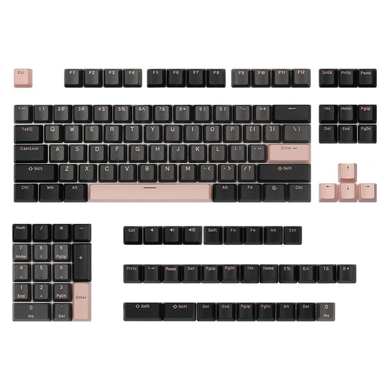 Keycaps ダブルショット Pキーキャップセット カスタムプロファイル Cherry MXキーセット 61 63 64 66 68 84 87 96 100 104 108 MX スイッチ メカニカルキーボード用