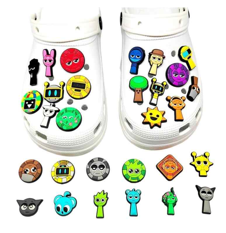 30枚 スプランキー 靴飾り シリーズチャーム サンダル アクセサリー 靴の飾り 靴チャーム シューアクセサリー 靴バックル オシャレ プレゼント