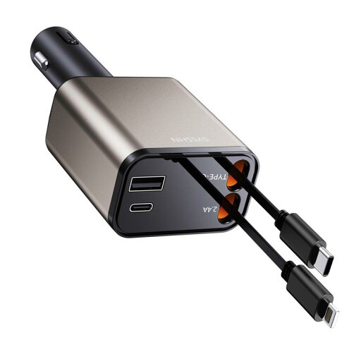 154W 車 充電器 シガーソケットusb巻き取り式カーチャージャー高速4ポートアダプター急速充電カーシガーライタープラグ、iPhoneおよびType-Cポート、iPhone15、サムスン、ファーウェイ用 154W 車 充電器 シガーソケットusb巻き取り式カーチャージャー高速4ポートアダプター急速充電カーシガーライタープラグ、iPhoneおよびType-Cポート、iPhone15、サムスン、ファーウェイ用