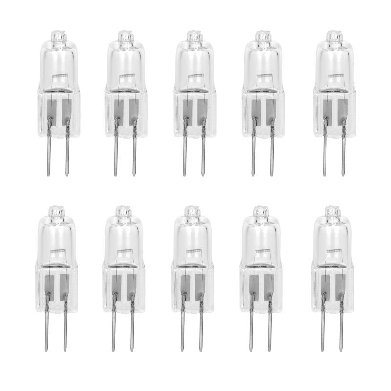 10個パック クリスタルクリアレンズ 10ワット AC DC 12V カプセル T3 電球 交換用 JC G4 2ピンベース ハロゲン キッチンテーブル ペンダントランプ 12ボルト 10W バイピン ウォームクリア 明るいホ