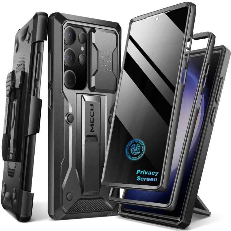 Samsung Galaxy S23 Ultraケース、スライド式カメラカバー＆スクリーンプロテクター内蔵2つのフロントフレームミリタリーグレードの衝撃吸収S23 Ultra用ケース、キックスタンド＆ベ