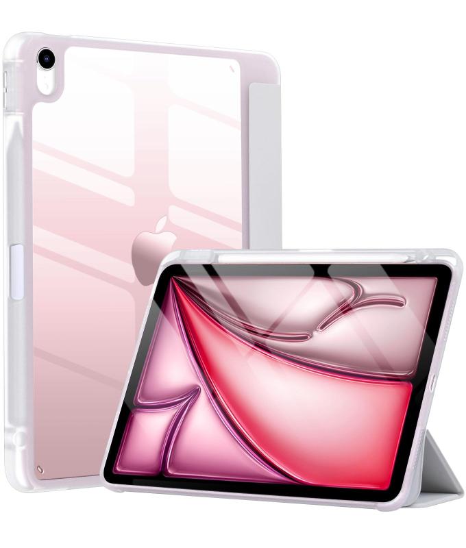 対応iPad ケース - iPad用 air ケース 2024/M2 Pencil収納可能 DIY透明カバー 薄型 衝撃吸収 タブレットカバー オートウェイク/スリープ機能