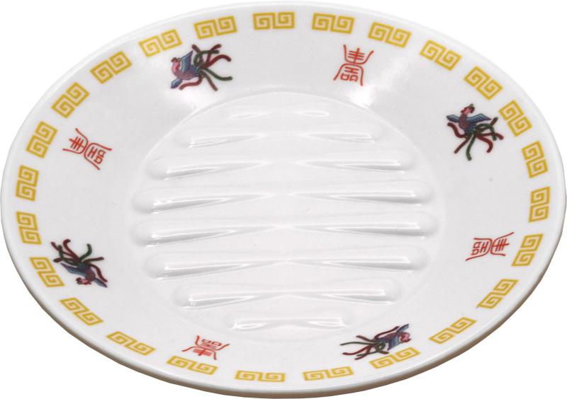 乐天商城 - アルタ Artha おまち堂 小皿 鳳凰 アブラオトシ皿 本格的な町中華 265g 食洗器対応 電子レンジ対応 磁器 スリット状の凹凸 黄 AR0604469