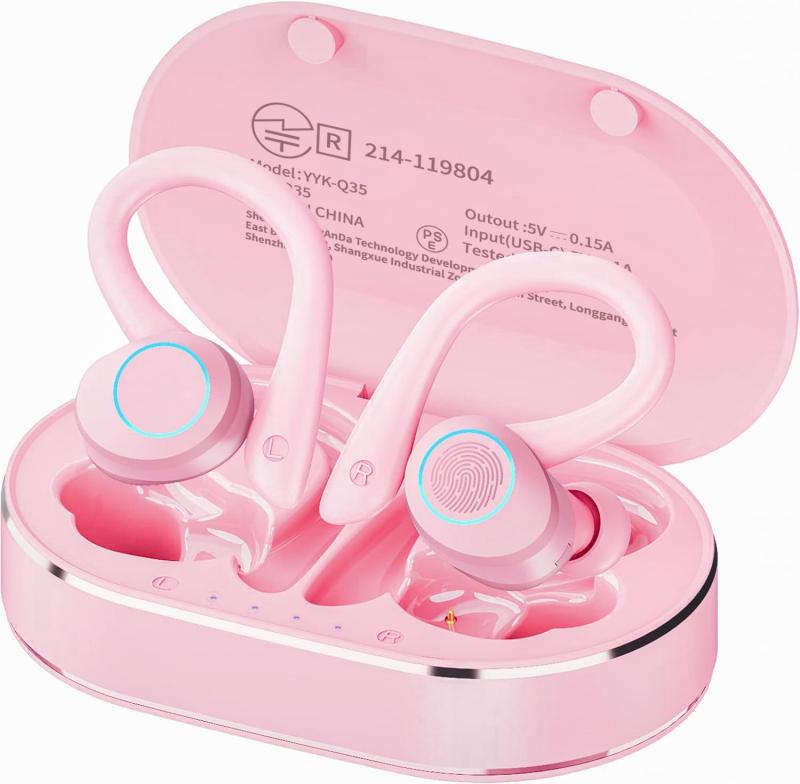 POWER Q23 PRO bluetooth イヤホン ワイヤレスイヤホン 耳掛け bluetooth 5.3 ランニング マイク内蔵 ぶるーとーすワイヤレス Type-C急速充電 重低音 bluetooth CVC8.0ノイズキャンセリング スポー