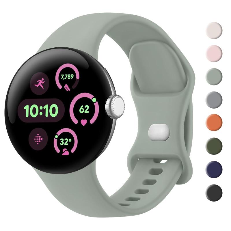 乐天商城 - ウォッチバンド用の Google Pixel Watch 3 41mm バンド& Pixel Watch 2 ベルト & Google Watch バンド, 替えベルト ソフトシリコン製 交換バンド 通気ソフト 柔らかいシリコン クイック