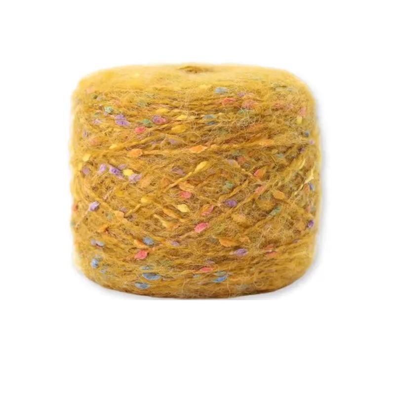 毛糸 ポンポンウール モ カラフル 編み糸 極太 1玉50g (約300m) コットン 毛糸 ふわふわ 並太 織り楽 ..