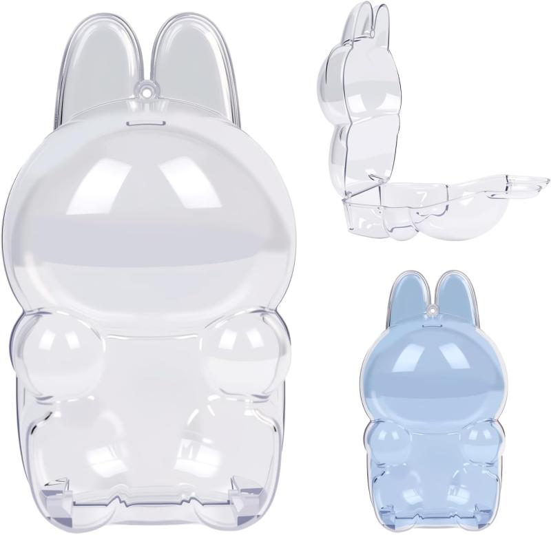 LABUBU に適合する ケース 透明 クリアカバー ラブブ ケース 透明 立ち姿＆お座り姿対応 便利に携帯 収..