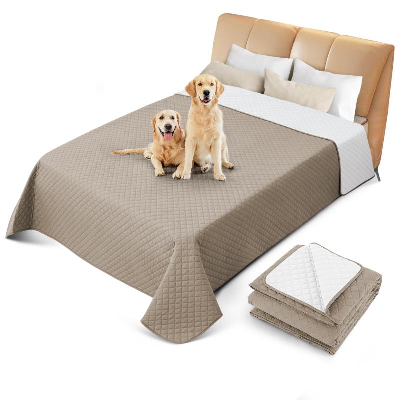 全家具対応 100% 防水ベッドカバー 両面使用・速乾・防ダニ・制菌・洗濯機で丸洗いペット用・耐噛み ソ..