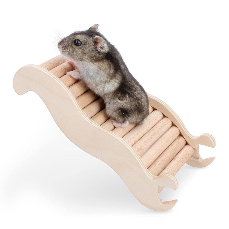 木製はしご、ハムスター、スナネズミ、その他の小動物用の登山おもちゃ
