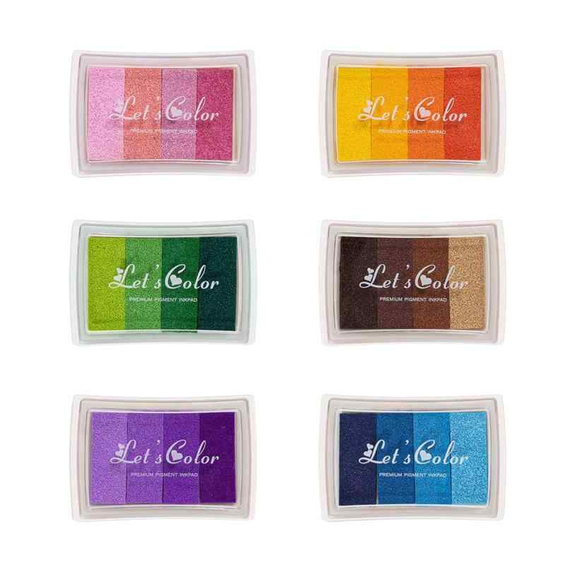 スタンプ台(6色、各1色です)スタンプ インク 布用スタンプ スタンプ台 カラー 手形スタンプ スタンプインク スタンプパッド 手形スタンプパッド 手形 スタンプ 布用スタンプ インク スタン(3)