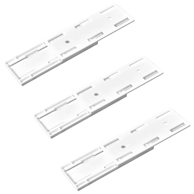 電源タップ固定器 壁掛け 強力粘着 移動可能 コンセントをスッキリ整理 長方形 穴あけ不要 固定ブラケット 再利用可能 取り付け簡単 3個セット (ホワイト)