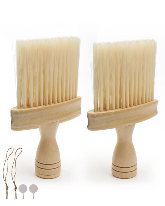 キーボードブラシ キーボードクリーニングブラシ 木製 パソコンクリーニングブラシ ロングスリム毛 多機能ダストブラシ 溝隙間 死角なし ディープクリーニングブラシ 2本セット イエロー+