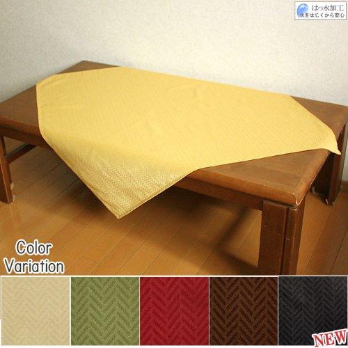 ヘリンボーン柄 撥水加工 テーブルクロス 約90x90cm ワイン FS006 titivate520-10081108 cocoluna31 サンプル画像2