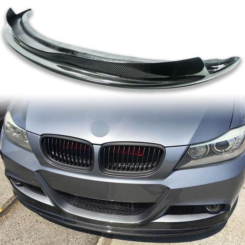 樂天商城 - BMW用 3シリーズ E90 E91 LCI 後期 Mスポーツ用 カーボン フロント リップスポイラー 2009-2012 AK【___OCS】