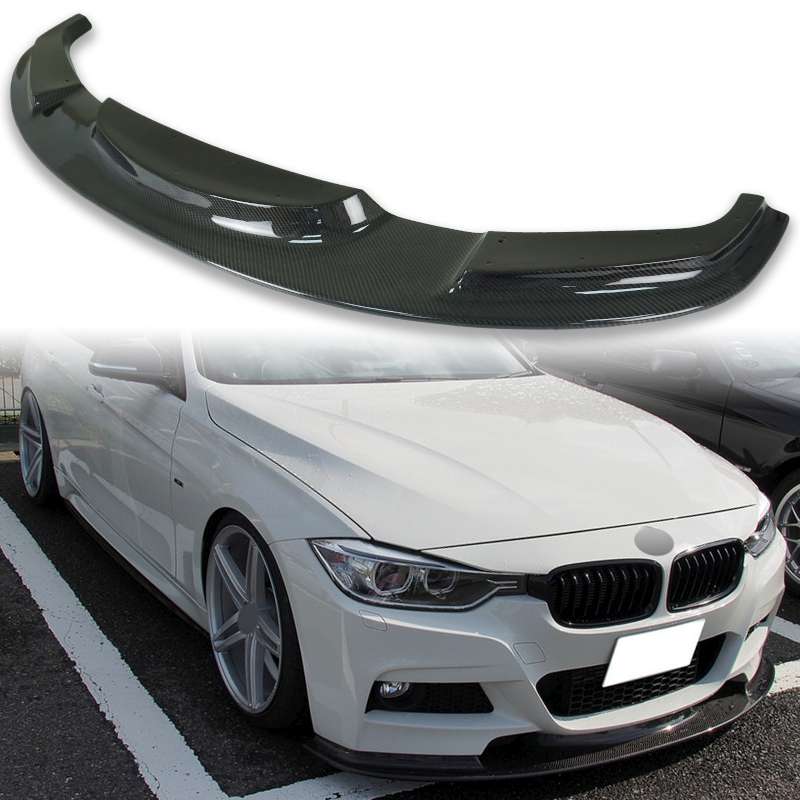 樂天商城 - BMW用 3シリーズ F30 F31 Mスポーツ用 カーボン フロント リップスポイラー 2012-2019 KS【___OCS】