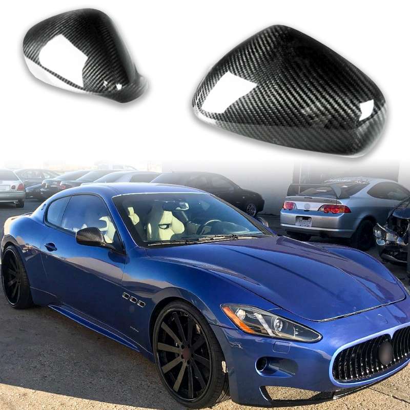マセラティ用 グラントゥーリズモ M145 GT用 ドライカーボン サイドミラーカバー 左右セット 2PCS 2007-2019 MC【___OCS】