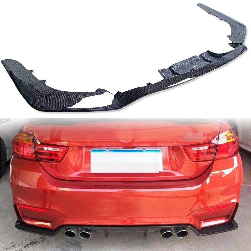BMW用 M3 F80 M4 F82 F83 2014-2020 カーボン リア ディフューザー 両側4本出しマ...