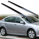 FYRALIP サイドエクステンション スポイラー アンダーフラップ スバル用 レガシィ 5代目用 2009-2014 PU製 左右セット 艶あり黒 ブラック塗装