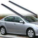 FYRALIP サイドエクステンション スポイラー アンダーフラップ スバル用 レガシィ 5代目用 2009-2014 PU製 左右セット 艶消し黒 マットブラック塗装