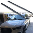 FYRALIP サイドエクステンション スポイラー アンダーフラップ アウディ用 A6 4代目 C7モデル用 2011-2019 PU製 左右セット 艶消し黒 マットブラック塗装