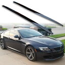 FYRALIP サイドエクステンション スポイラー アンダーフラップ BMW用 M6 E63 E64用 2005-2011 PU製 左右セット 艶あり黒 ブラック塗装