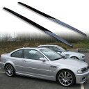 FYRALIP サイドエクステンション スポイラー アンダーフラップ BMW用 M3 E46用 2000-2006 PU製 左右セット 艶あり黒 ブラック塗装