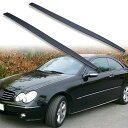 FYRALIP サイドエクステンション スポイラー アンダーフラップ メルセデスベンツ用 CLKクラス C209 クーペ用 2003-2010 PU製 左右セット 艶消し黒 マットブラック塗装