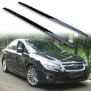 FYRALIP サイドエクステンション スポイラー アンダーフラップ スバル用 インプレッサ G4 セダン用 2011-2016 PU製 左右セット 艶あり黒 ブラック塗装