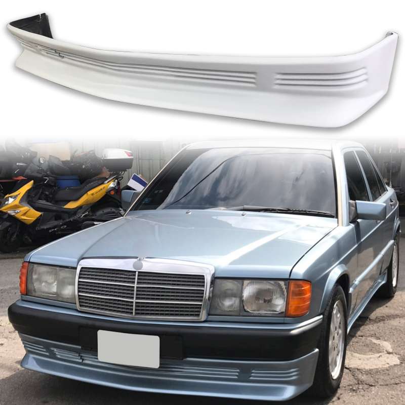 Front Spoiler - 純正色塗装 メルセデスベンツ用 190シリーズ W201 190 190E 後期用 フロントリップスポイラー 1989-1993 FRP材質 KA【___OCS】