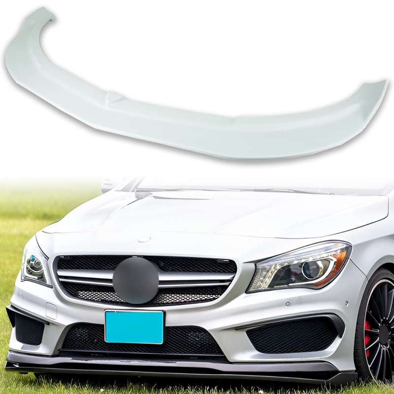 純正色塗装 メルセデスベンツ用 CLAクラス C117 CLA45 AMGパッケージバンパー用 フロントリップスポイラー 2013-2018 FRP材質 REV【___OCS】