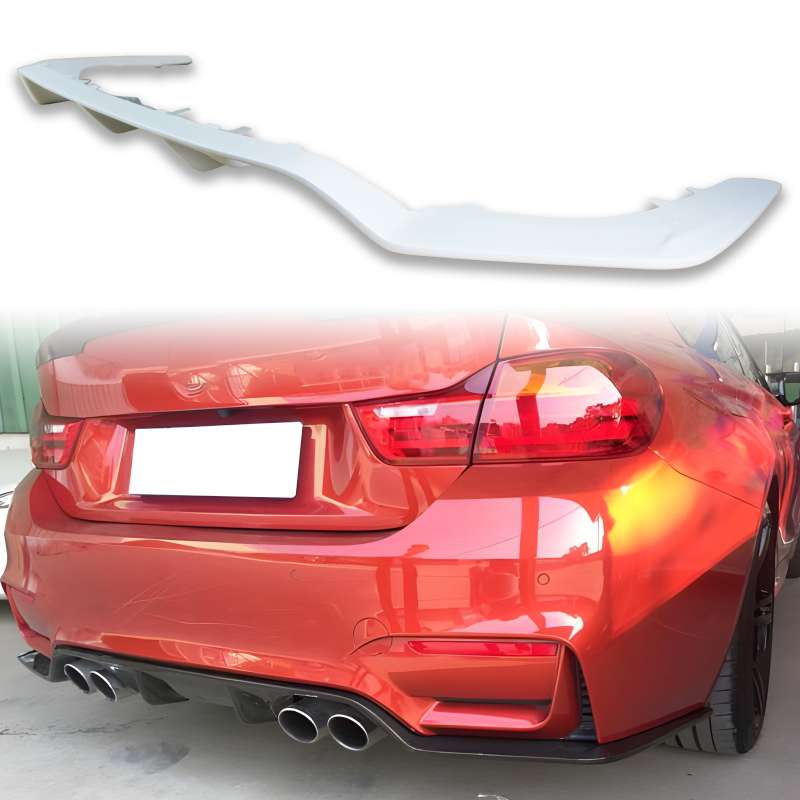 純正色塗装 BMW用 M3 F80 M4 F82 F83 両側4本出しマフラー専用 リア ディフューザー FRP製 2014-2020 3【___OCS】