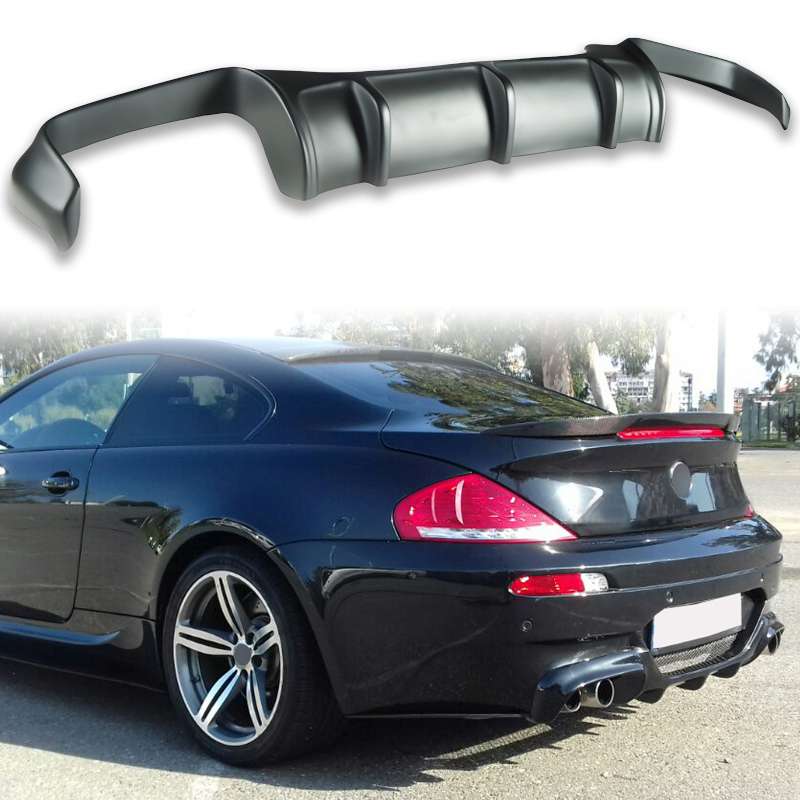 純正色塗装 BMW用 6シリーズ E63 E64 M6バンパー用 リア ディフューザー カバー FRP製 2005-2011 V【__..